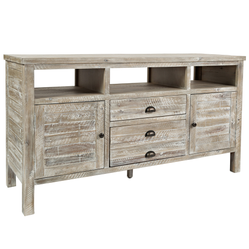 Artisan's Craft 60" TV Stand Media Console in Washed Grey